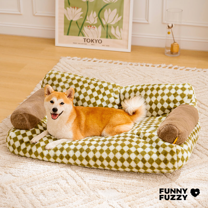 Cama de sofá de perros y gatos de diamantes de ocio y gato