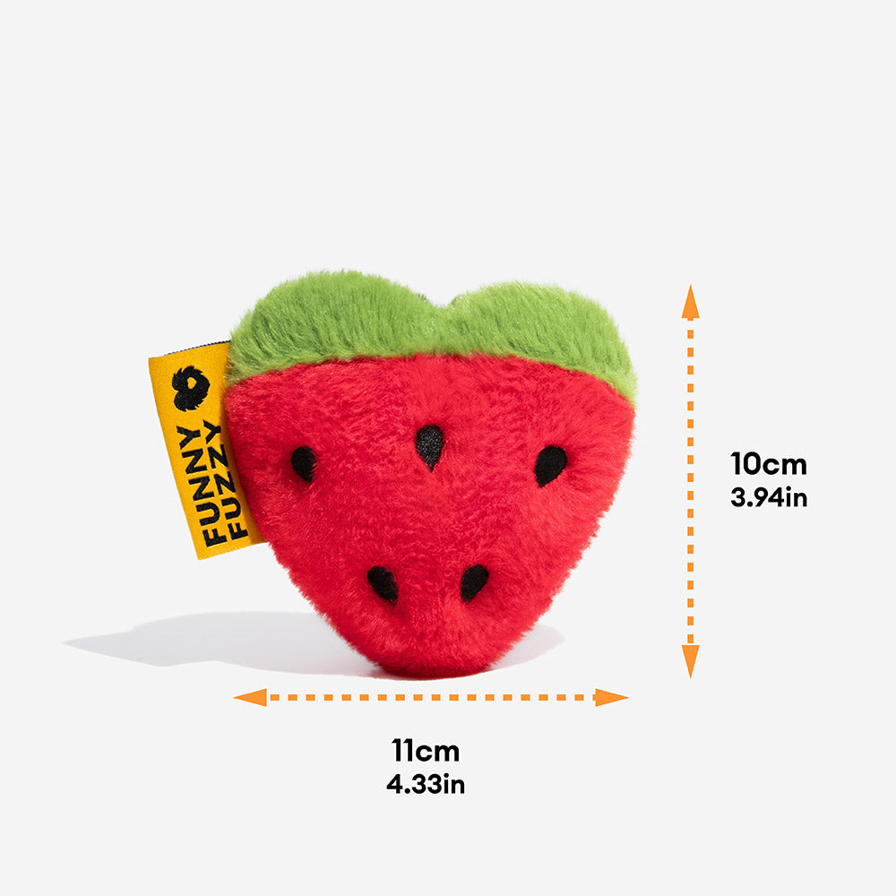 FUNNYFUZZY Summer JuicyBite Plush Squeaky Dog Toy – Watermelon