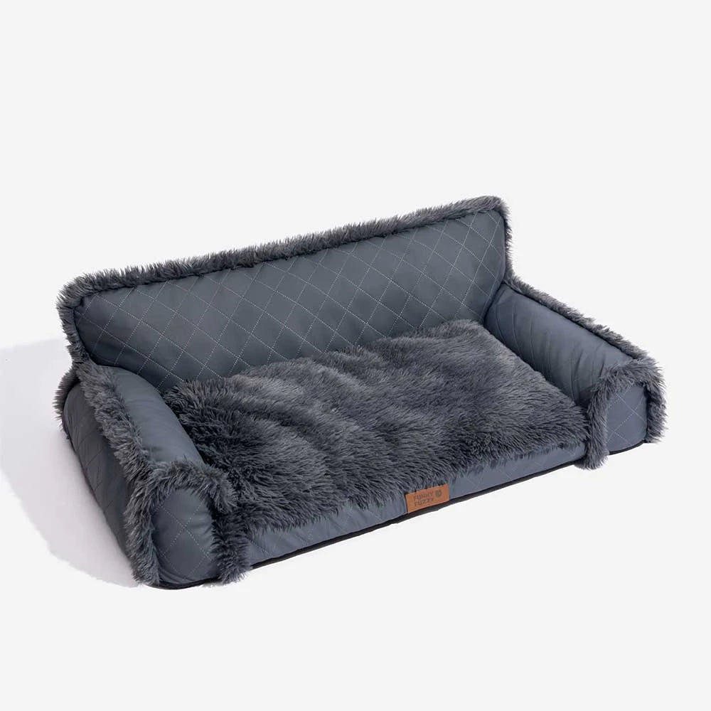 Luxe Faux Leather&Plush Removable Sponge Orthopedic Dog Bed - WarmRest