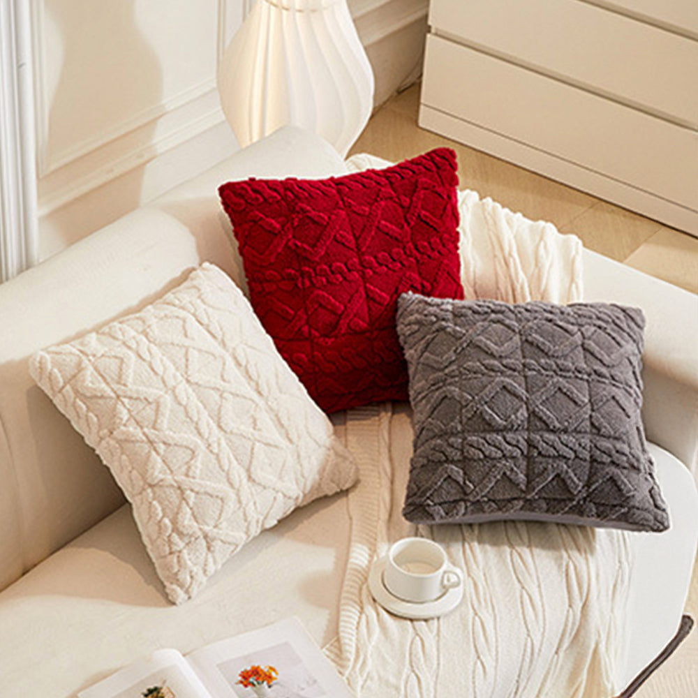 Cubierta de sofá anti-deslizamiento de muebles cuadrados a cuadros suaves suaves