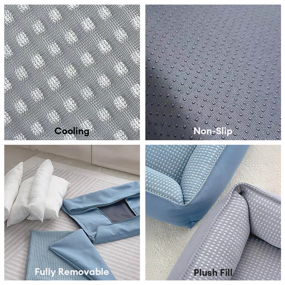 Fluffy Breathable Cooling Washable Dog Sofa Bed