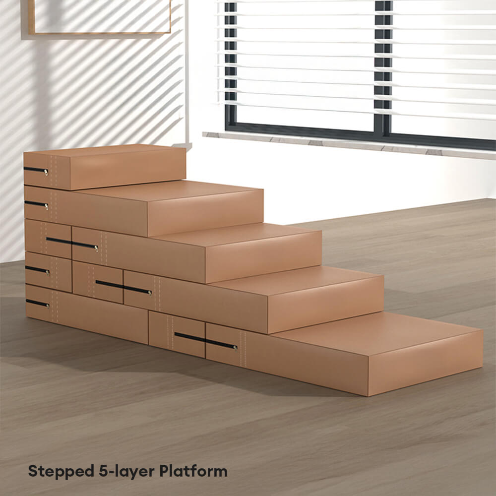 Waterproof Washable PU Leather Modular Multi-Level Pet Stairs