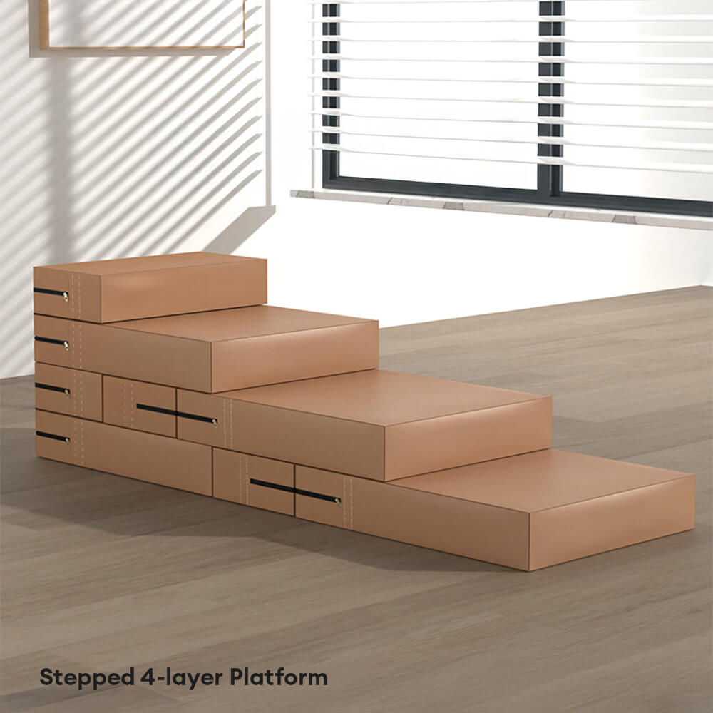 Waterproof Washable PU Leather Modular Multi-Level Pet Stairs