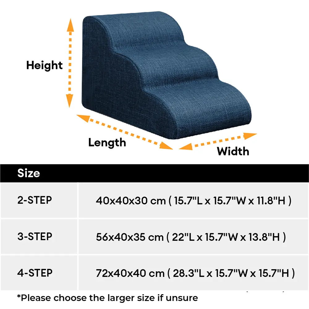 Faux Linen Anti-Scratch Joint Protection Dog Stairs