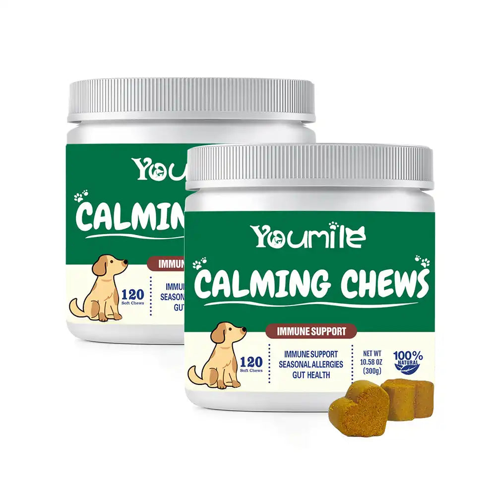 Dog Calming Chews for Stress Relief & Separation Anxiety Support - 120 Count