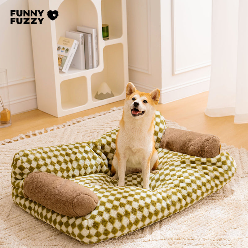 Cama de sofá de perros y gatos de diamantes de ocio y gato