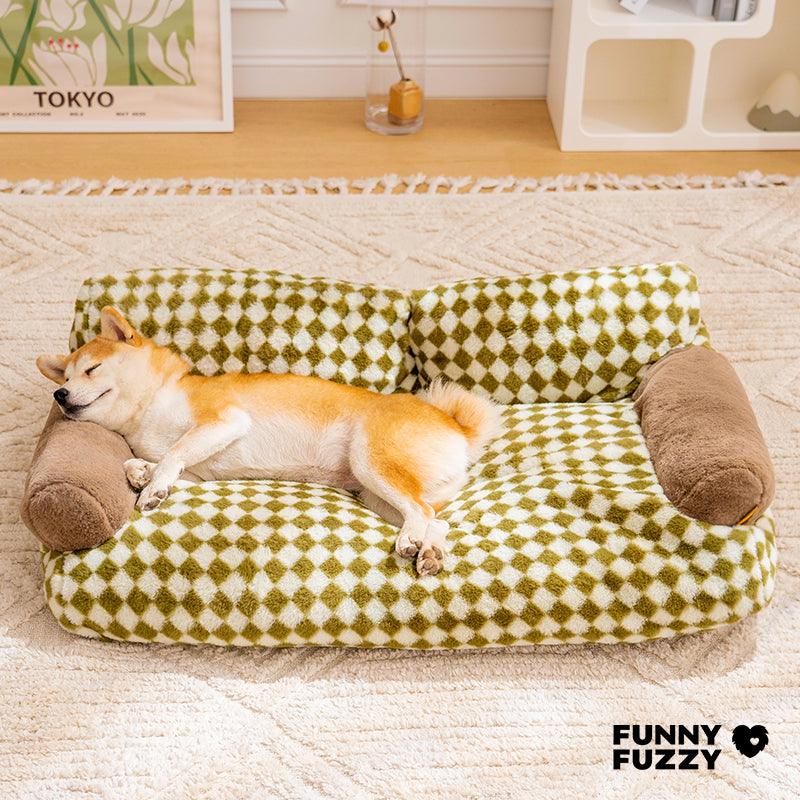 Cama de sofá de perros y gatos de diamantes de ocio y gato