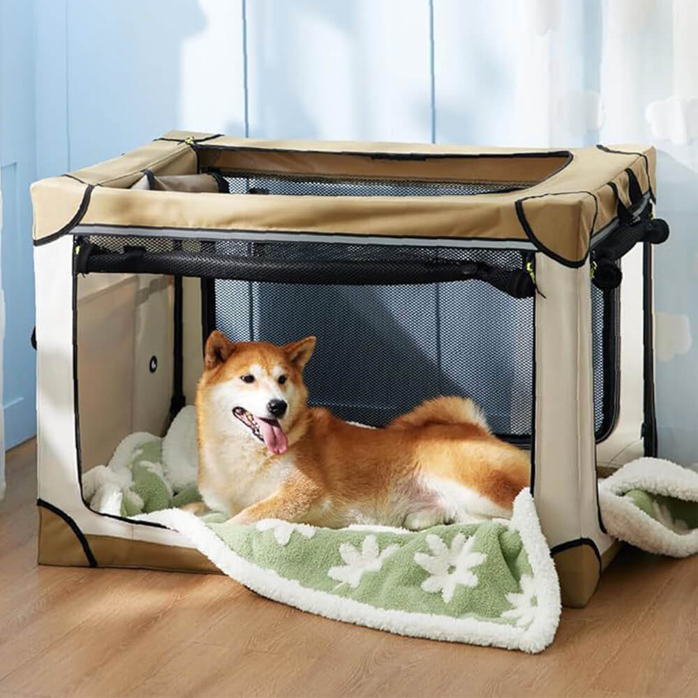 Cloud Flocked Water Water-Funcional Sherpa Dog Manket