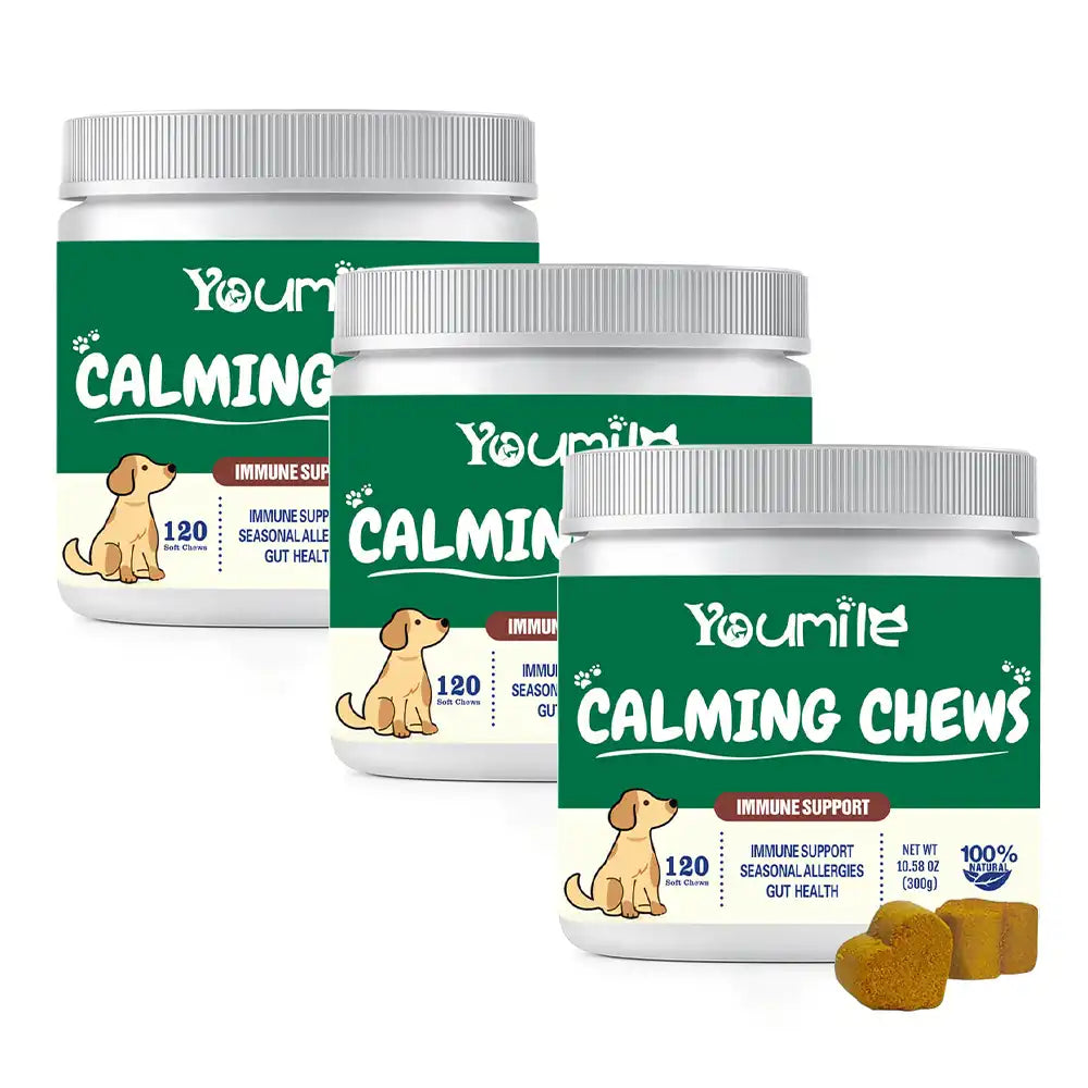 Dog Calming Chews for Stress Relief & Separation Anxiety Support - 120 Count