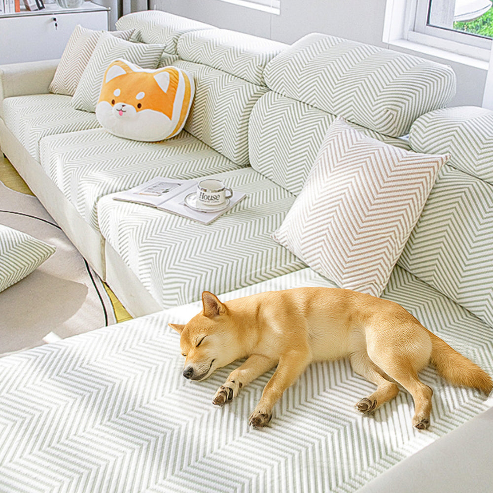 Cooling Ice Silk Stretch Full Wrap Sofa Protection Magic Couch Cover