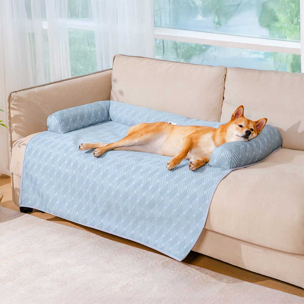 Cooling Non-Slip Bolster Dog Mat Couch Cover – Chill Guard