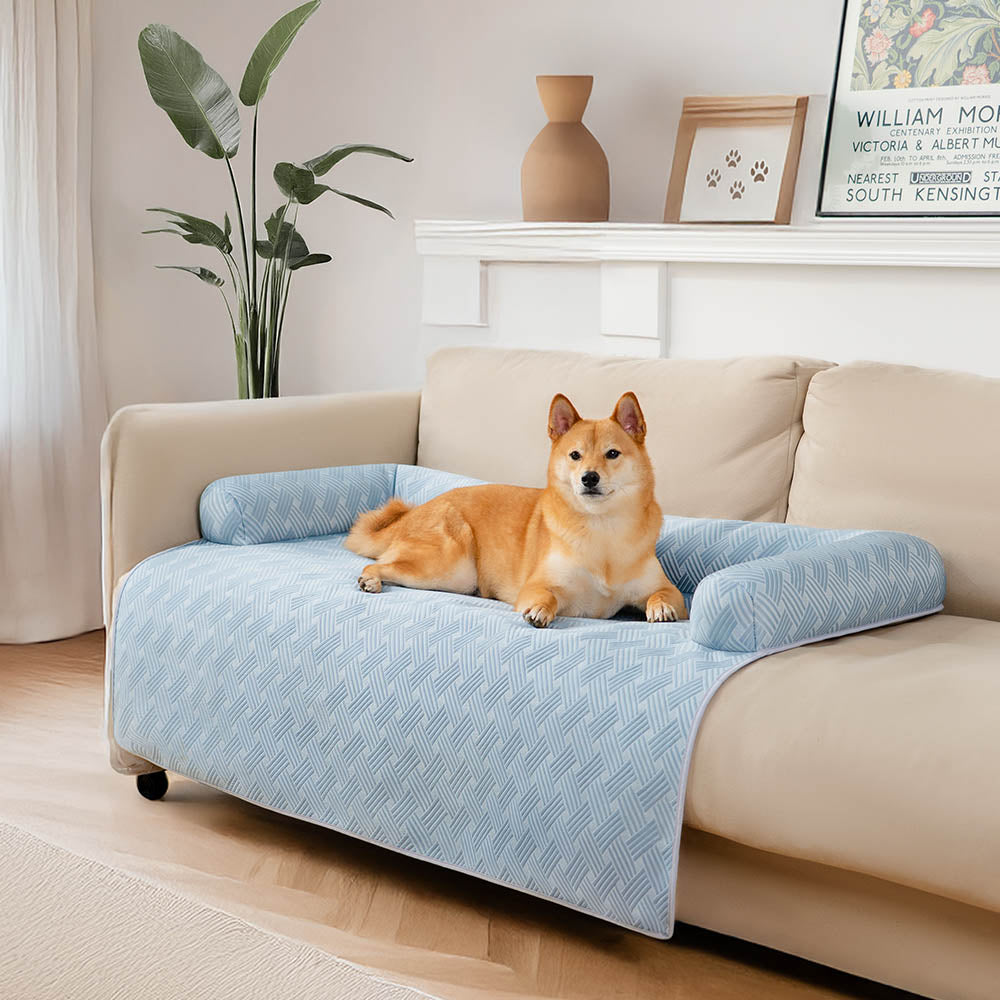 Cooling Non-Slip Bolster Dog Mat Couch Cover – Chill Guard