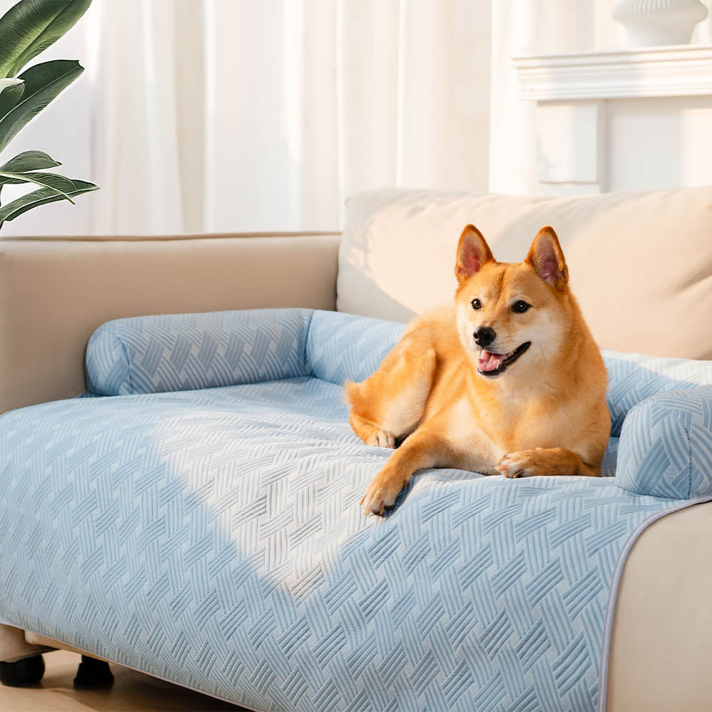 Cooling Non-Slip Bolster Dog Mat Couch Cover – Chill Guard