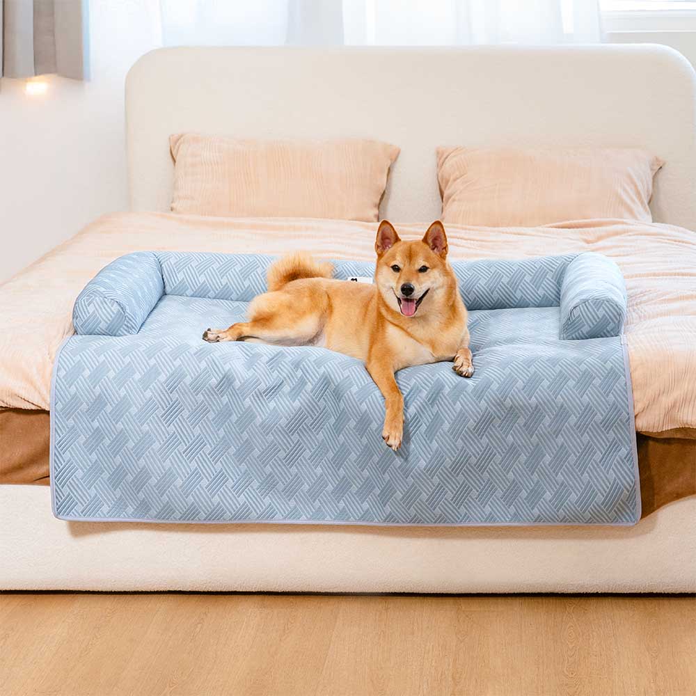 Cooling Non-Slip Bolster Dog Mat Couch Cover – Chill Guard