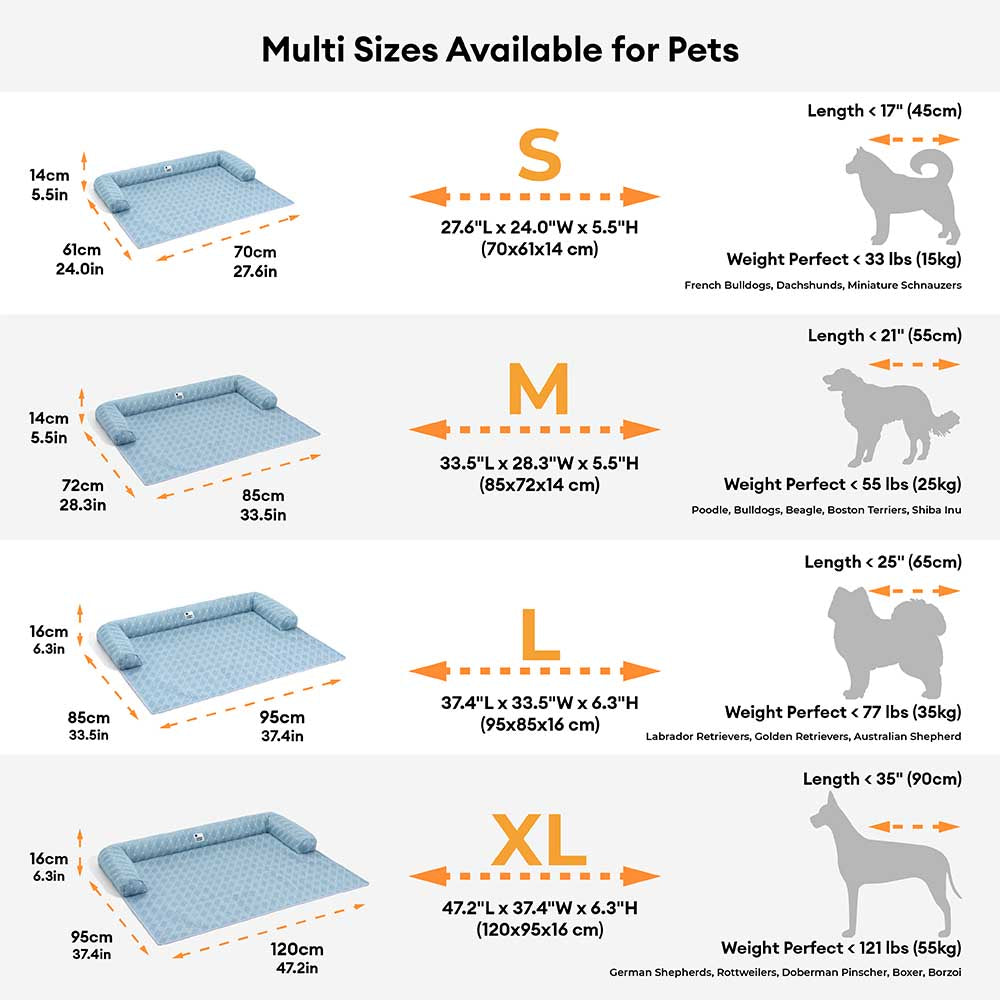Cooling Non-Slip Bolster Dog Mat Couch Cover – Chill Guard