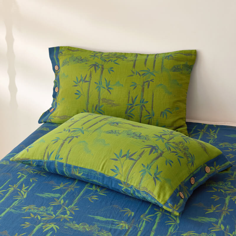 Double-Layer Cotton Yarn-Dyed Comfortable Stylish Bed Sheet Set