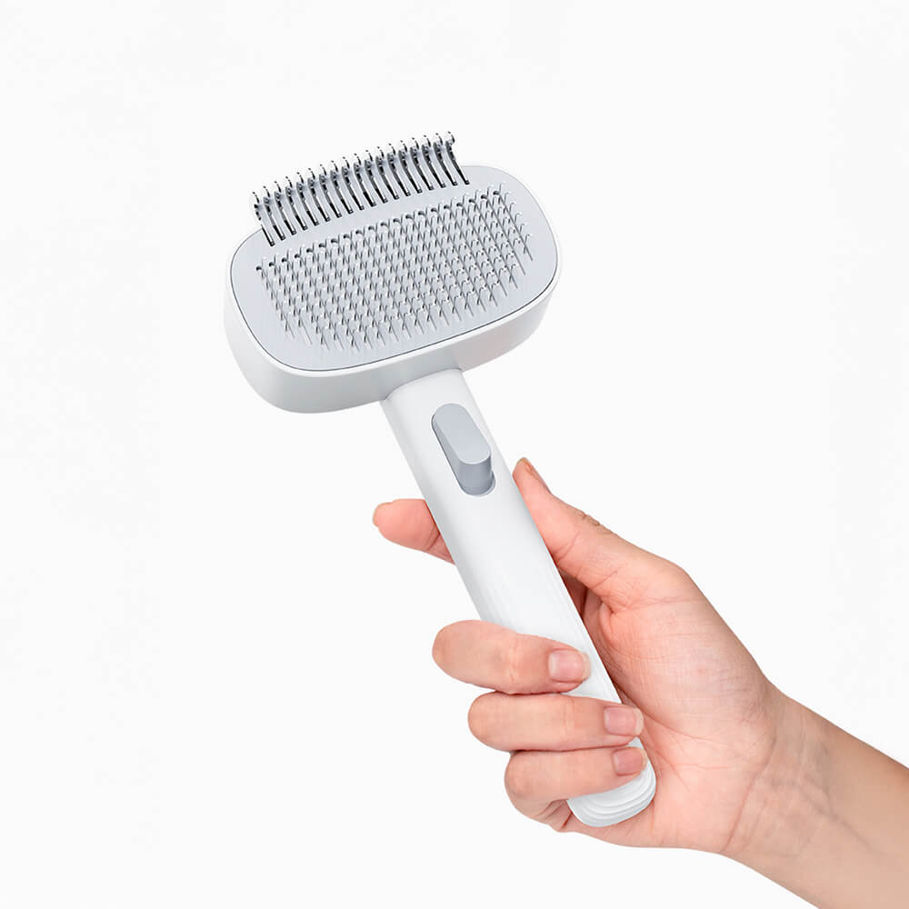 2 In 1 Self-Cleaning Dual-Head Shedding and Dematting Tool Pet Grooming Brush