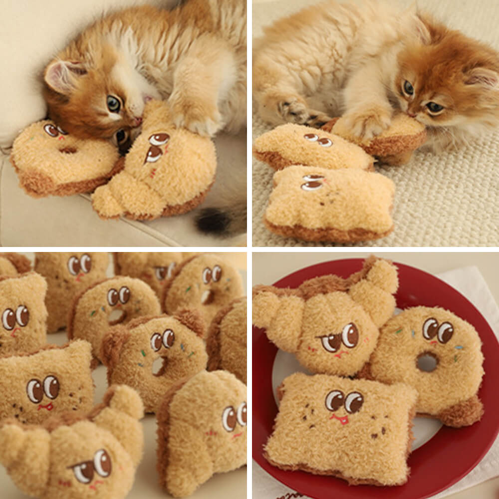 Baked Treats Plush Interactive Playful Cat Toy Set