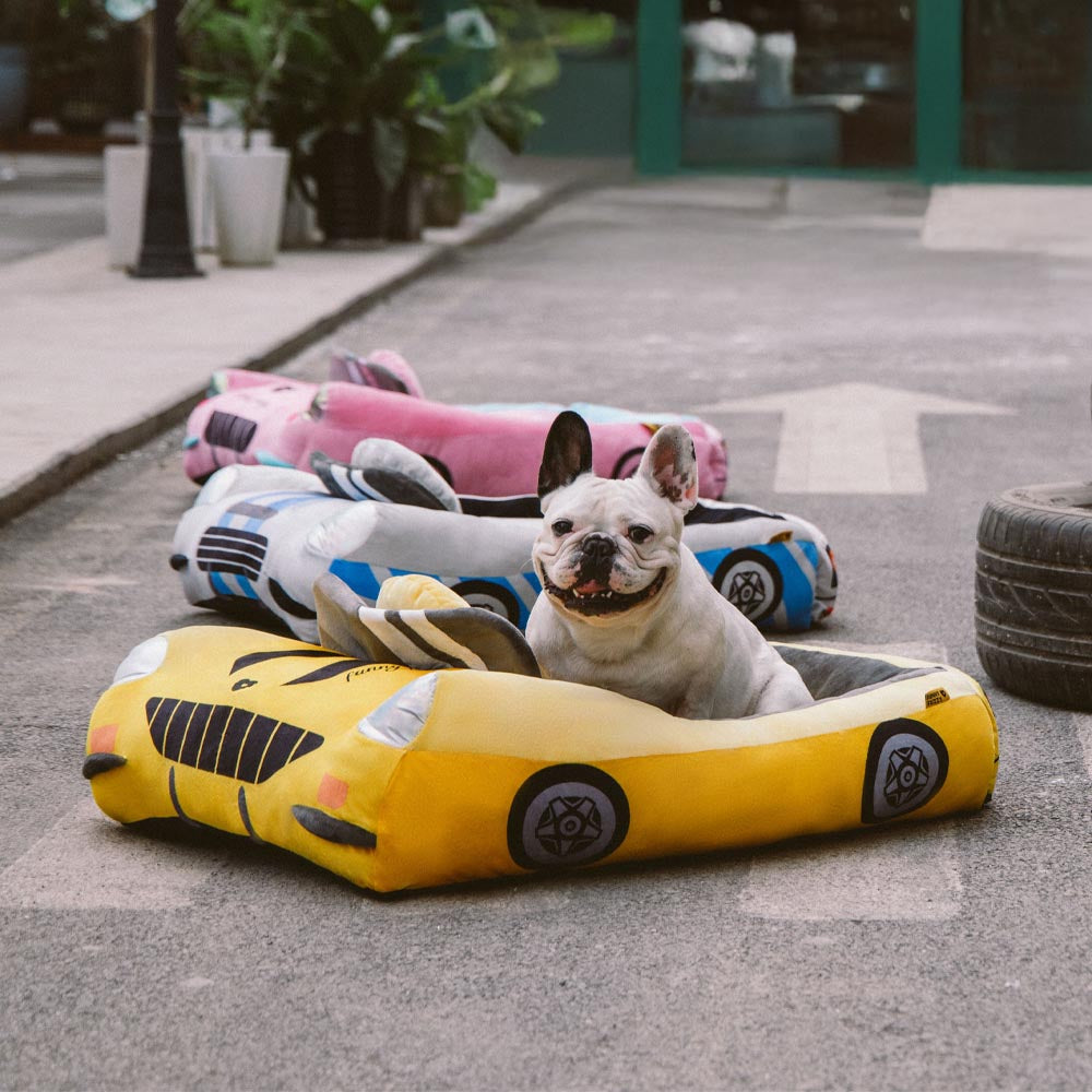 Classic Convertible Race Car Bolster Pet Bed - Fast&Fur