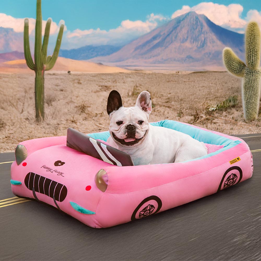 Classic Convertible Race Car Bolster Pet Bed - Fast&Fur