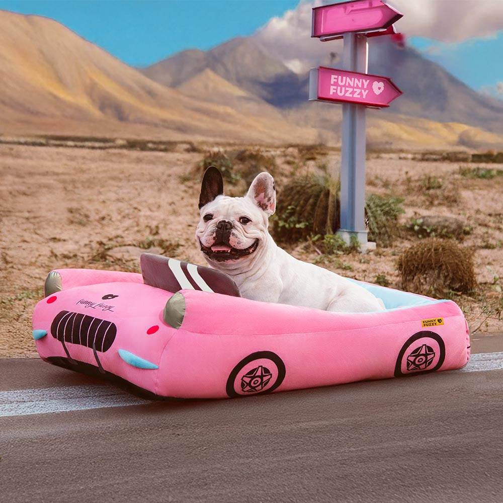 Classic Convertible Race Car Bolster Pet Bed - Fast&Fur