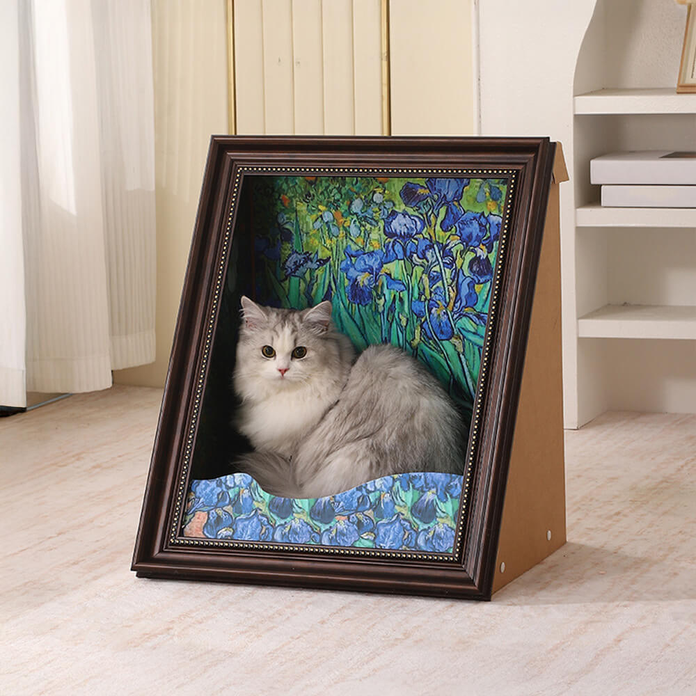 Classic Oil Painting Art-Inspired Decor 3D Cat Scratcher Cat Bed