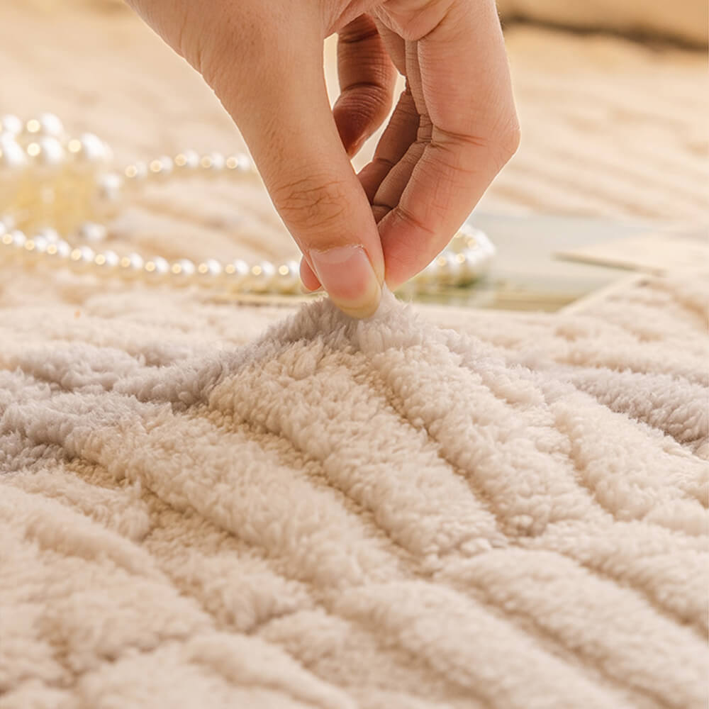 Elegant Textured Cotton Velvet Pet Mat Bed Couch Cover
