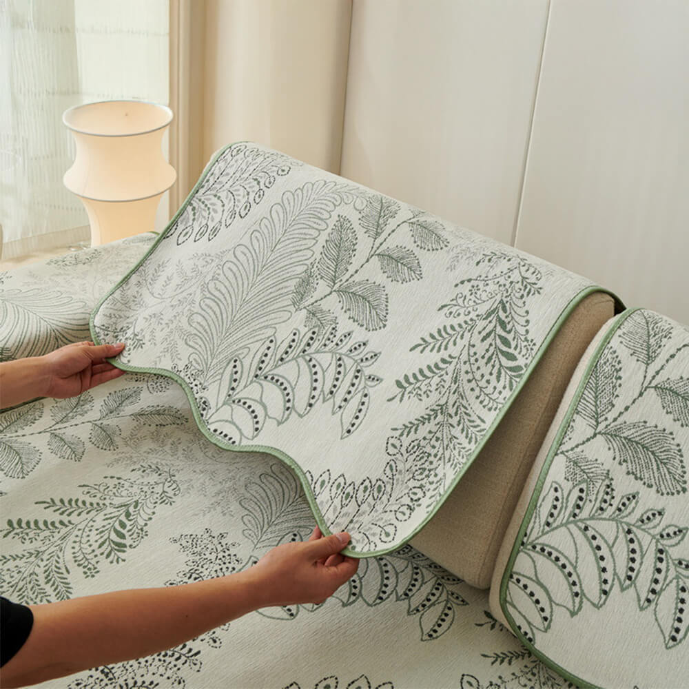 Emerald Wilderness Chenille Fabric Sofa Decoration Scratch-resistant Couch Cover