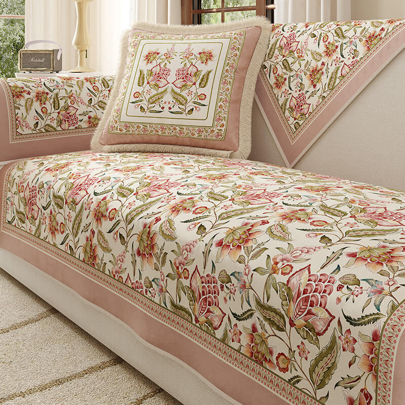 Garden Vintage Muebles de lujo Protectora de protección de la cubierta del sofá sin deslizamiento