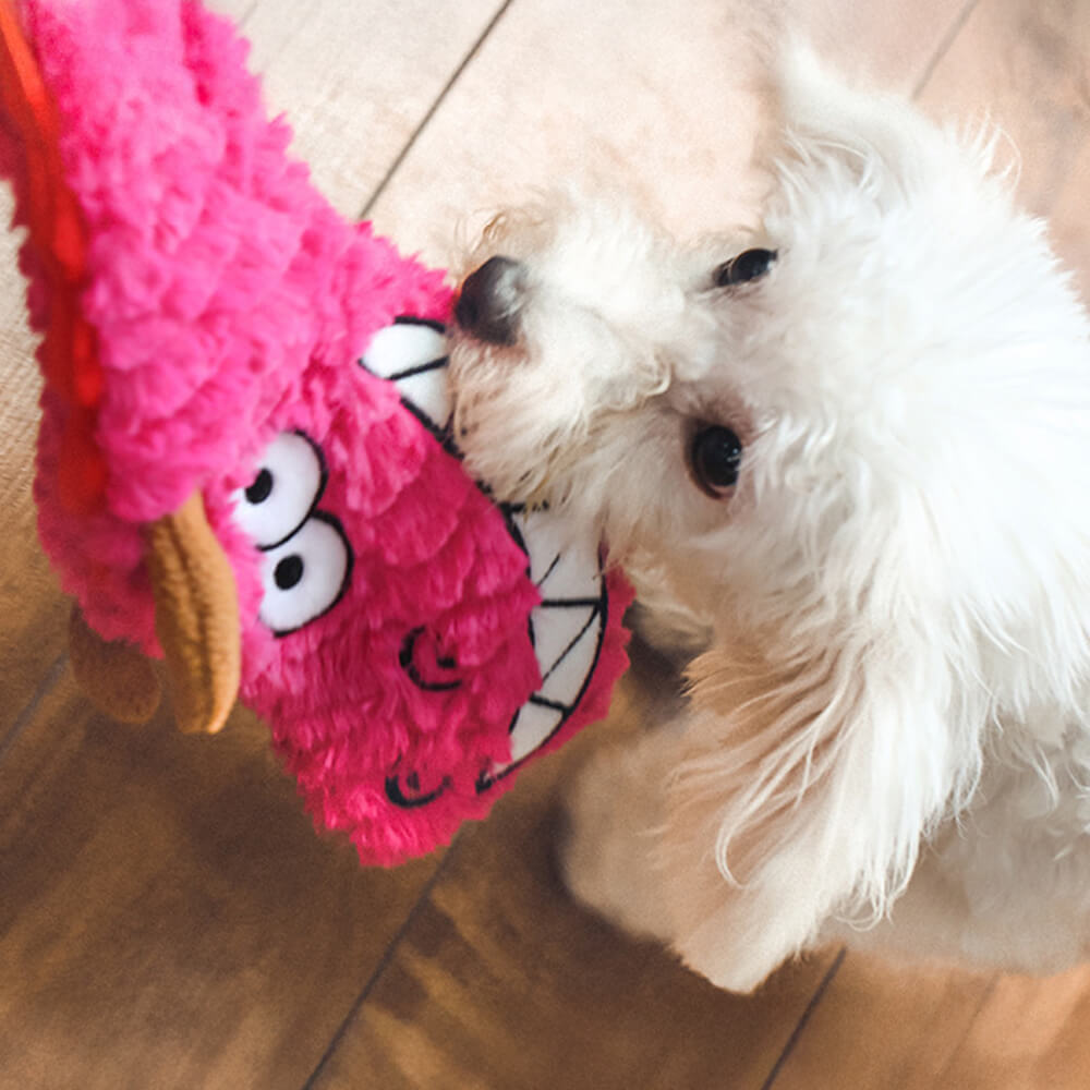 Interactive Crinkle Dragon Tug Toy for Dogs – Squeaky Chew & Pull Dog Toy