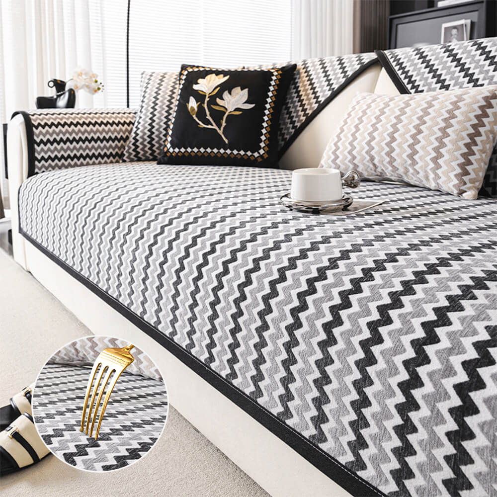 Non-Slip Wave Pattern Scratch and Wear Resistant Couch Cover