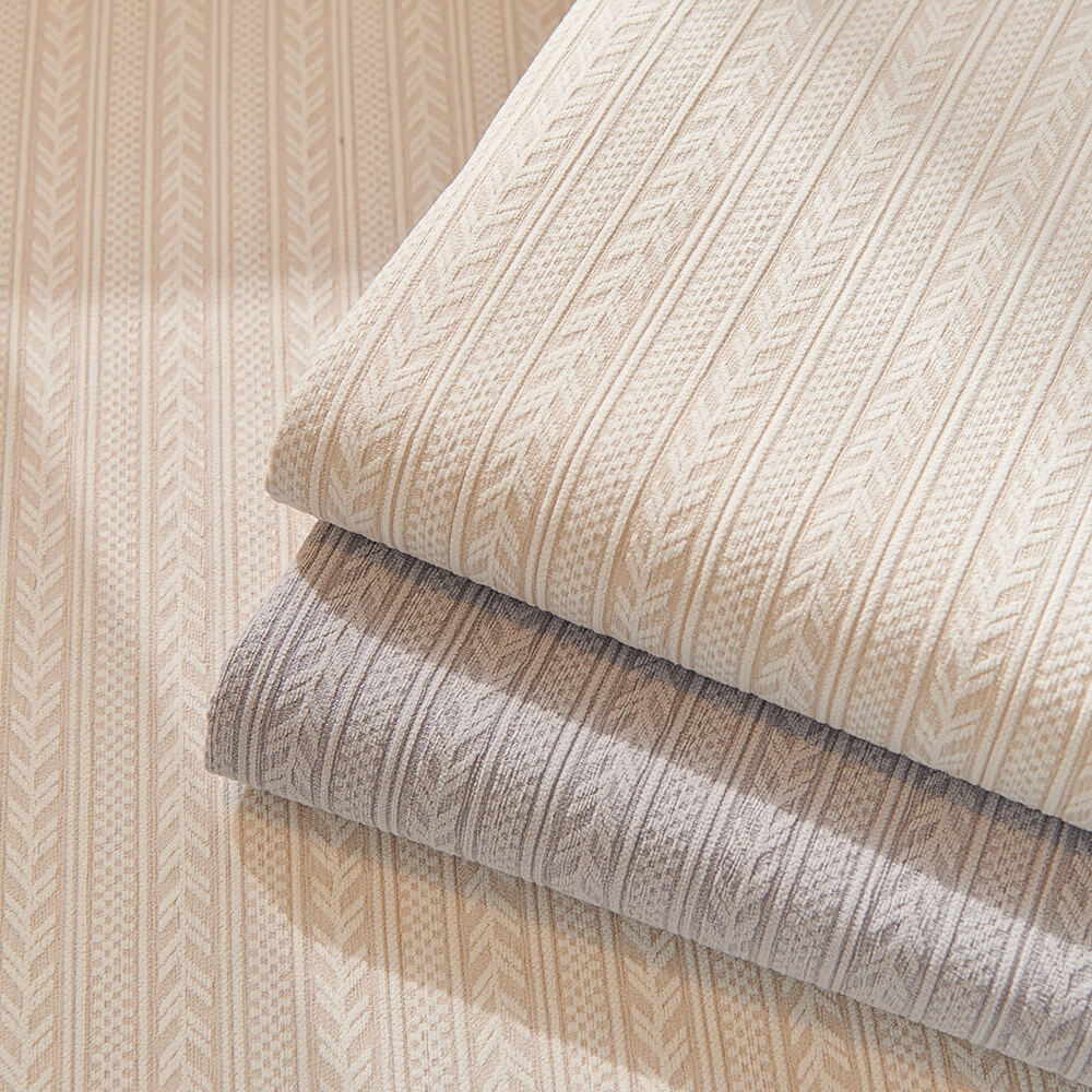 Minimalist Waterproof Wheat Stripe Design Chenille Couch Cover