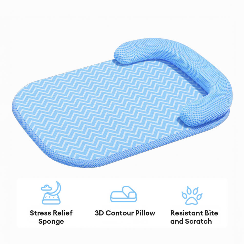 Scratch-Resistant Waterproof Breathable Neck-Support Dog Bed