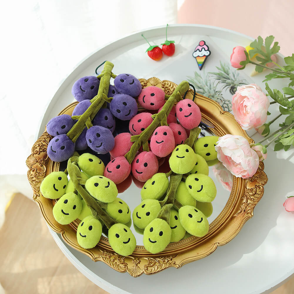 Soft and Interactive Grape Shaped Squeaky Dog Toy