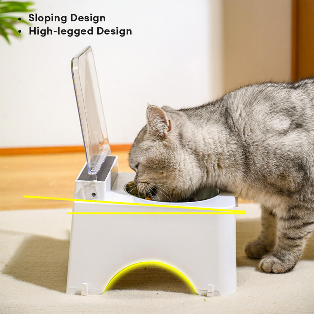 Touch-Free Induction Dustproof Neck Guard Pet Feeder