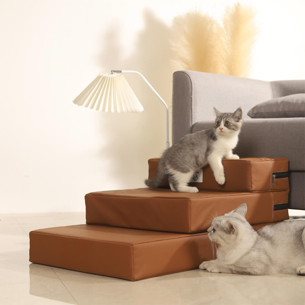 Waterproof Washable PU Leather Modular Multi-Level Pet Stairs