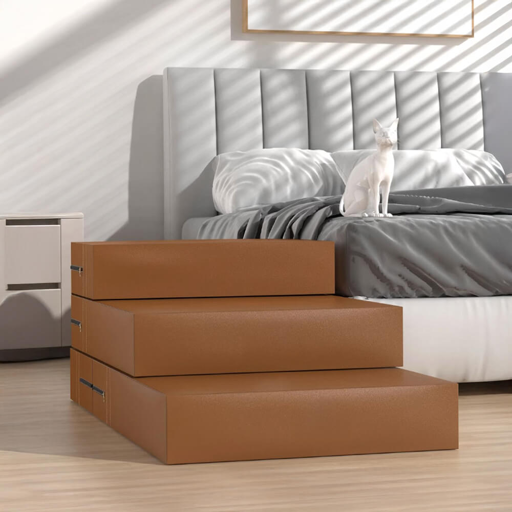 Waterproof Washable PU Leather Modular Multi-Level Pet Stairs
