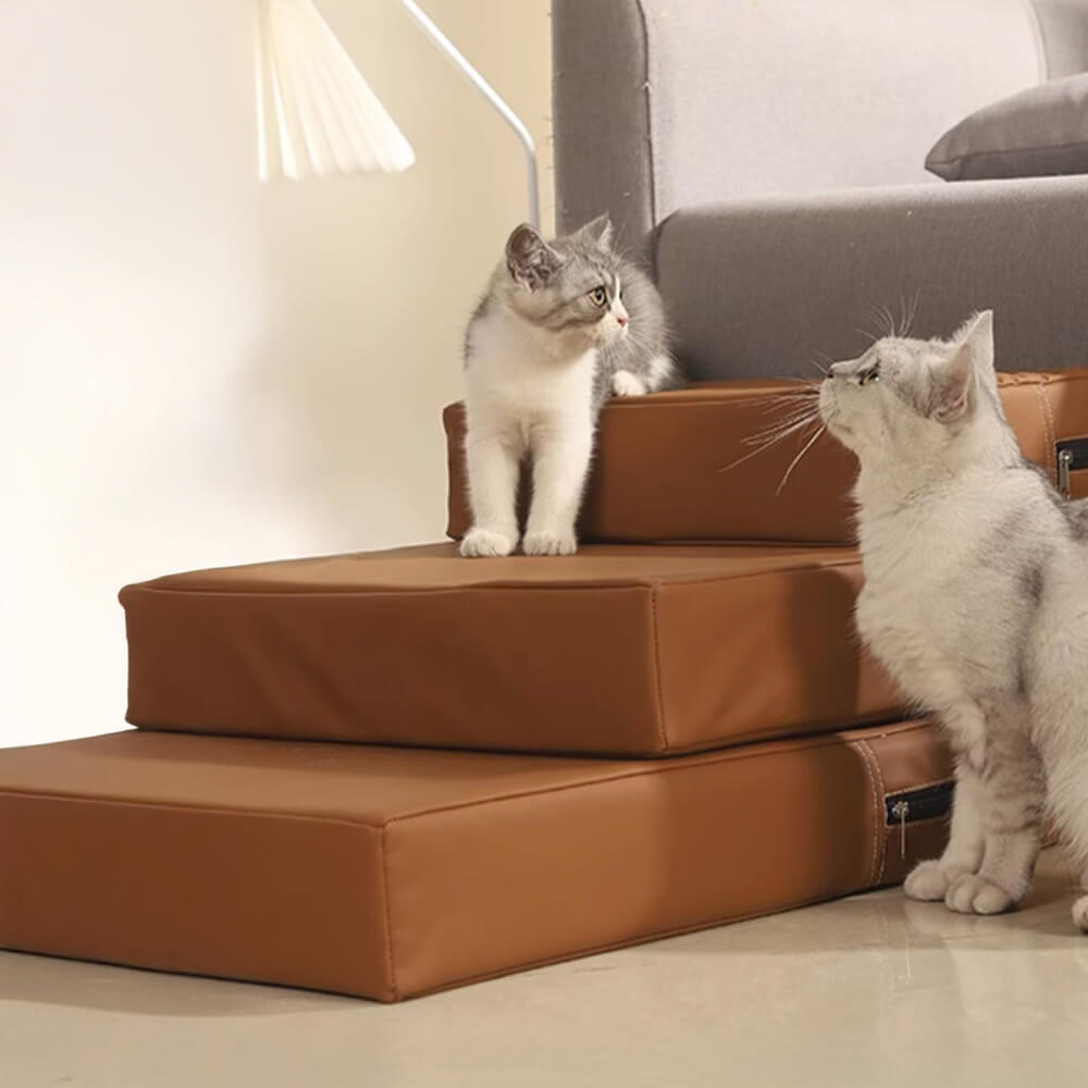 Waterproof Washable PU Leather Modular Multi-Level Pet Stairs