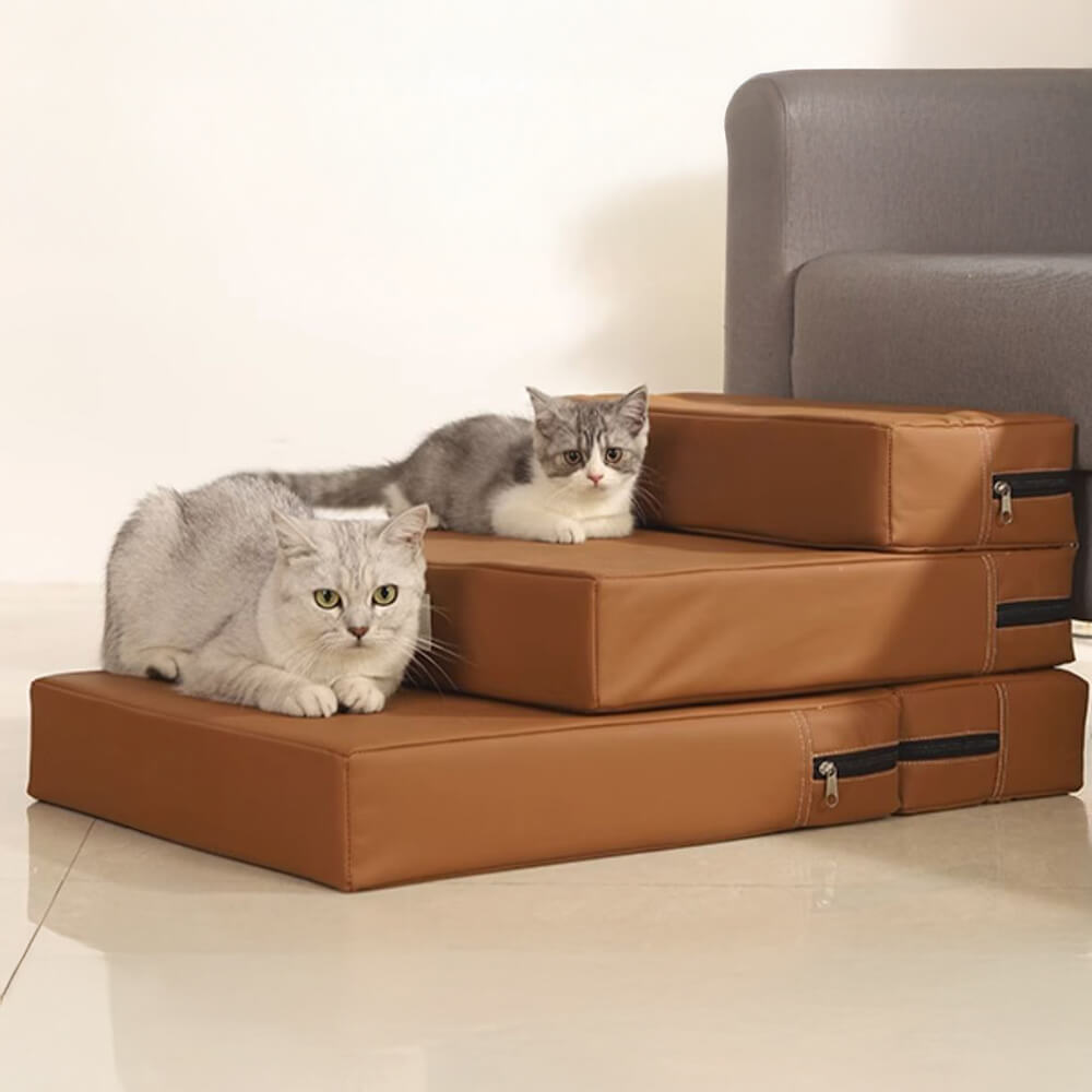 Waterproof Washable PU Leather Modular Multi-Level Pet Stairs