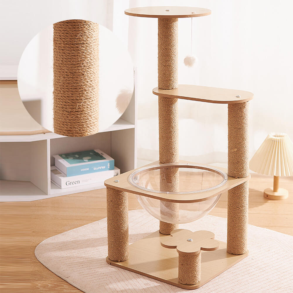 Five-Tier Cat Tree with Space Capsule and Wear-Resistant Scratching Posts