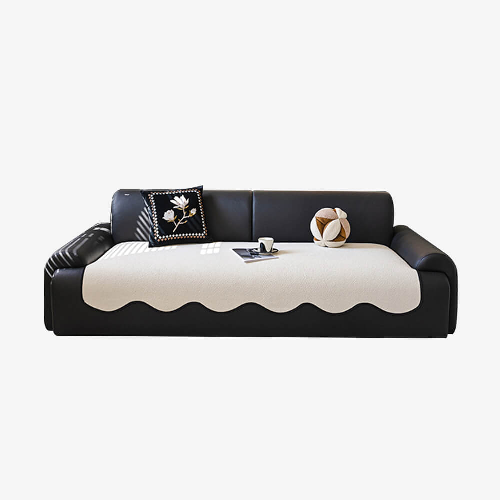 Waterproof Teddy Fleece Non-Slip Straight Couch Cover