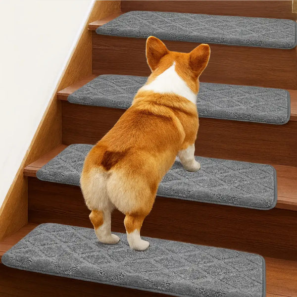 Faux Sisal Diamond Wear-Resistant Stair Protection Bullnose Non Slip Stair Treads