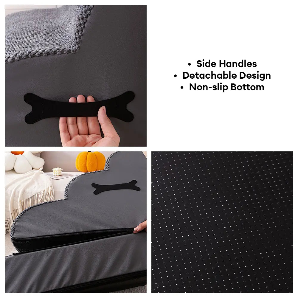 Adjustable Non-Slip Washable Soft Dog Stairs with Gentle Ramp