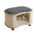 All-Season Modern 2-in-1 Enclosed Wooden Cat House Stool
