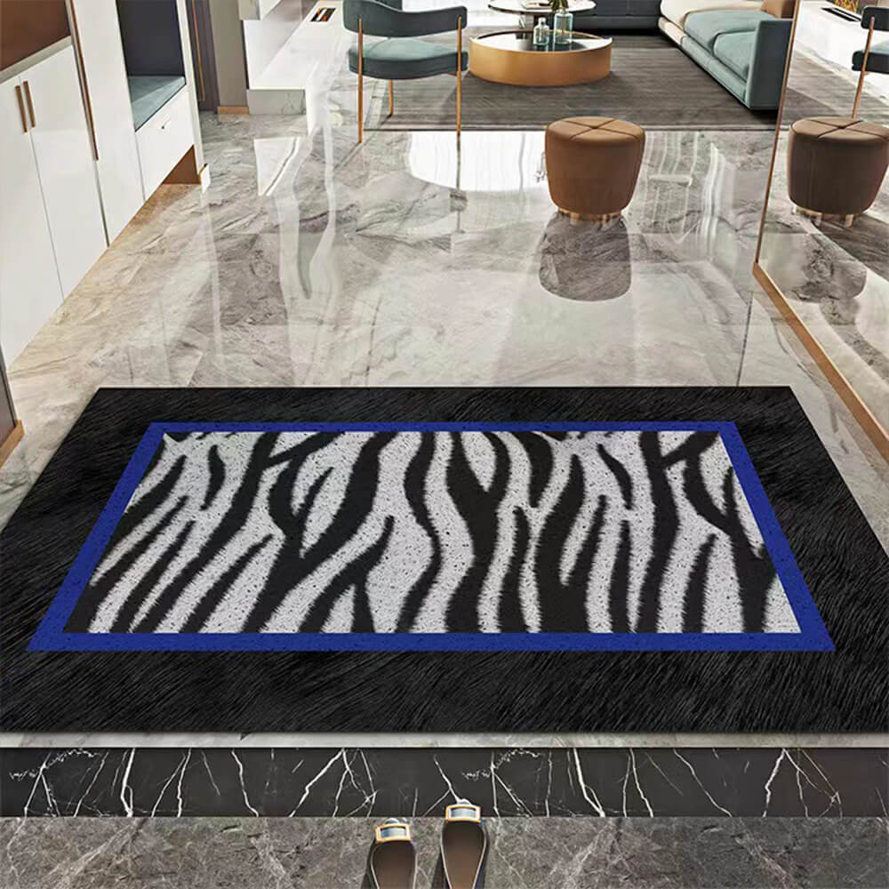 Animal Print Anti-Stain Non-Slip Front Door Mat for Muddy Dog Paws
