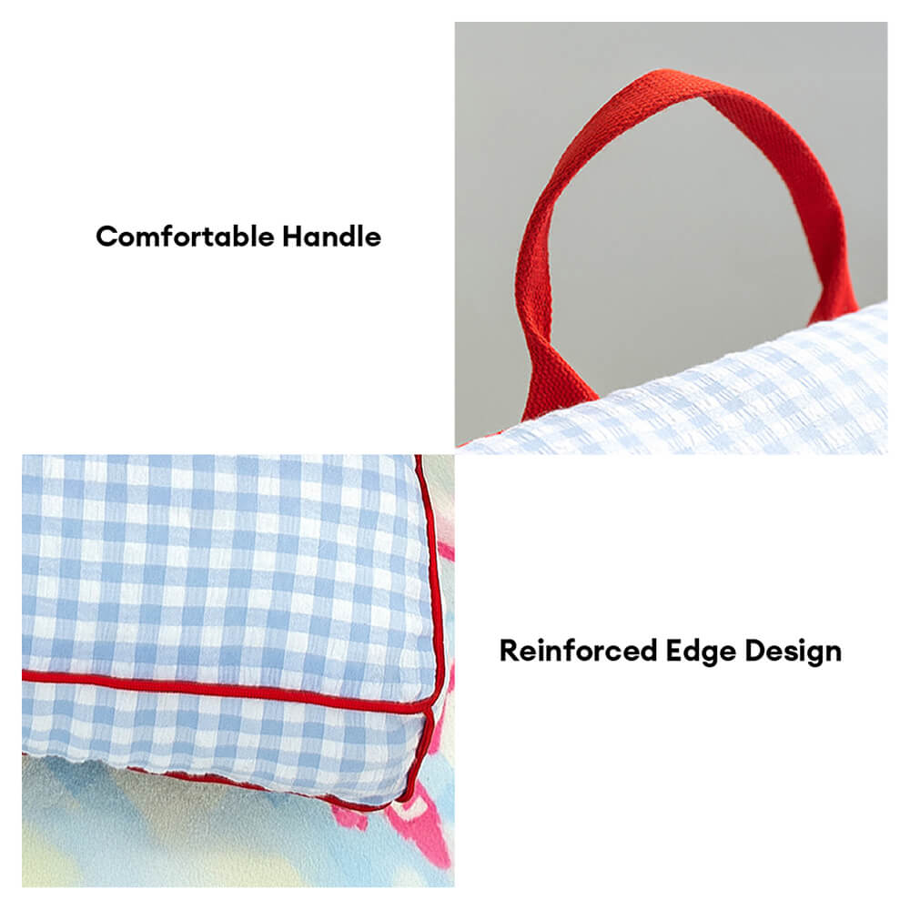 Checkerboard Breathable Scratch-resistant Spine Protection Dog Bed