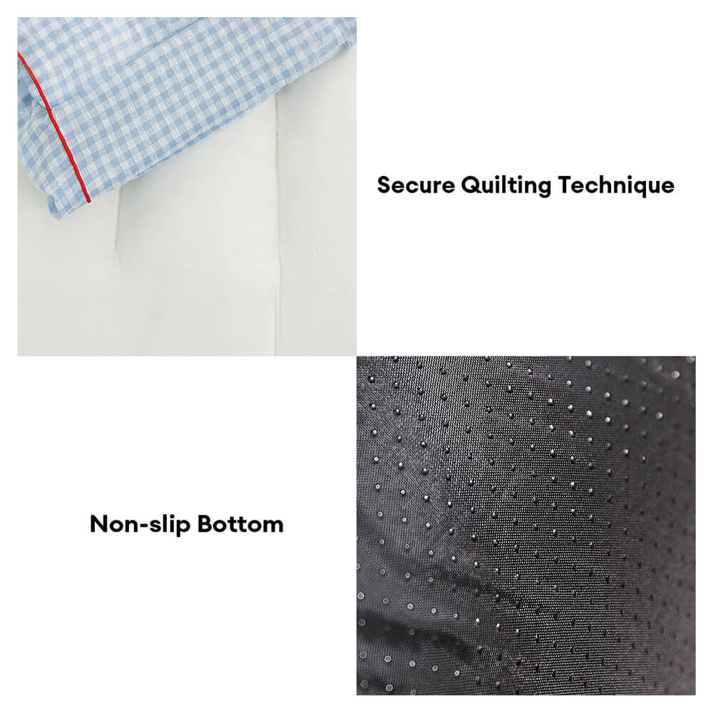 Checkerboard Breathable Scratch-resistant Spine Protection Dog Bed