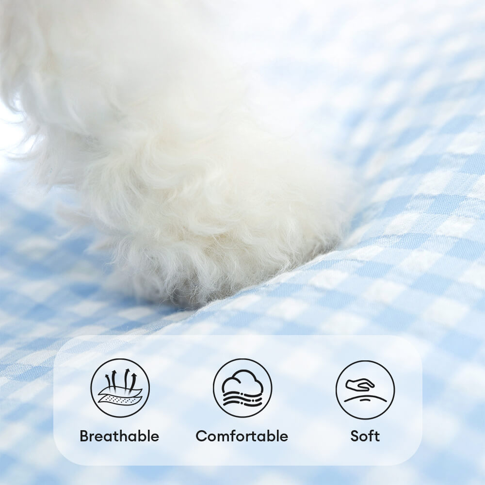Checkerboard Breathable Scratch-resistant Spine Protection Dog Bed