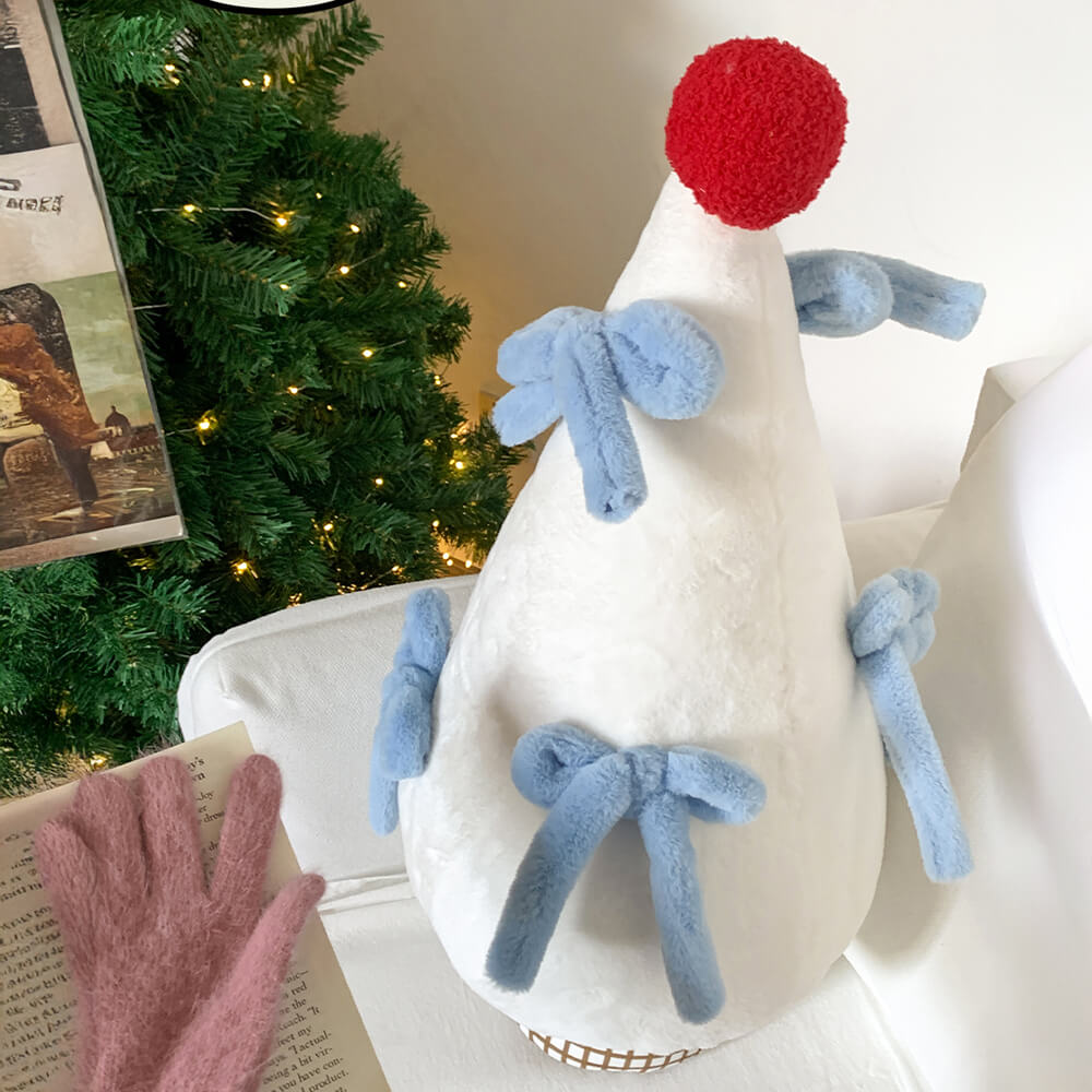 Árbol de Navidad Decoración grande Bowknot Almohada de sofá para el hogar multifuncional