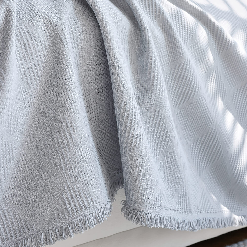 Diamond-Pattern Chenille Cat-Scratch Resistant All-Season Throw Couch Cover